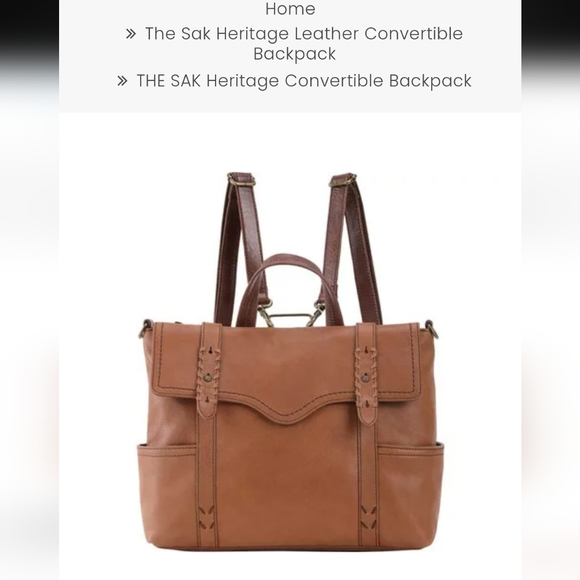The Sak heritage leather convertible backpack messenger bag, nwot main image 5